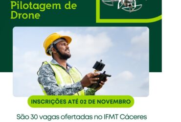 IFMT em parceria com a prefeitura de Caceres oferece curso gratuito de Pilotagem de Drones -CenárioMT