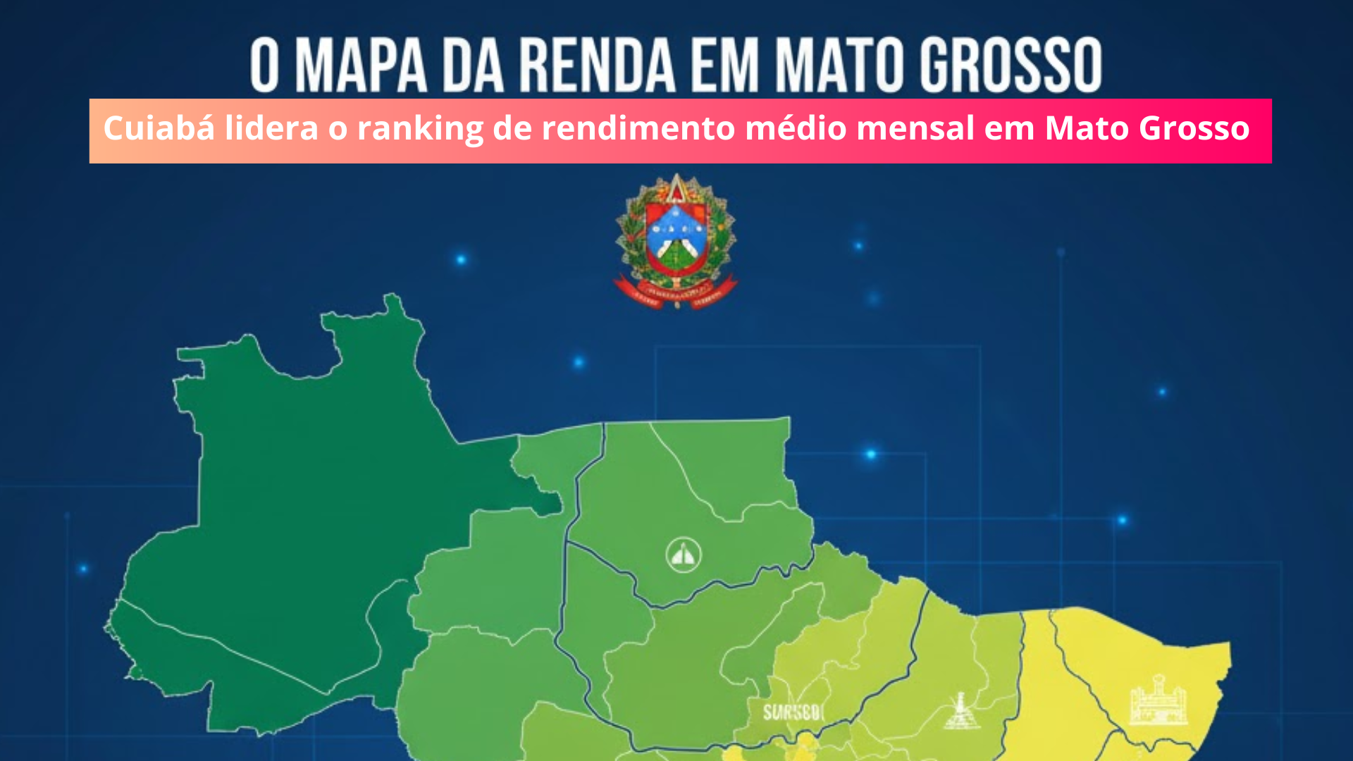 Mapa da renda em Mato Grosso
