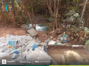 Multa e notificação são aplicadas a empresa de materiais de construção de Nova Mutum por descarte irregular