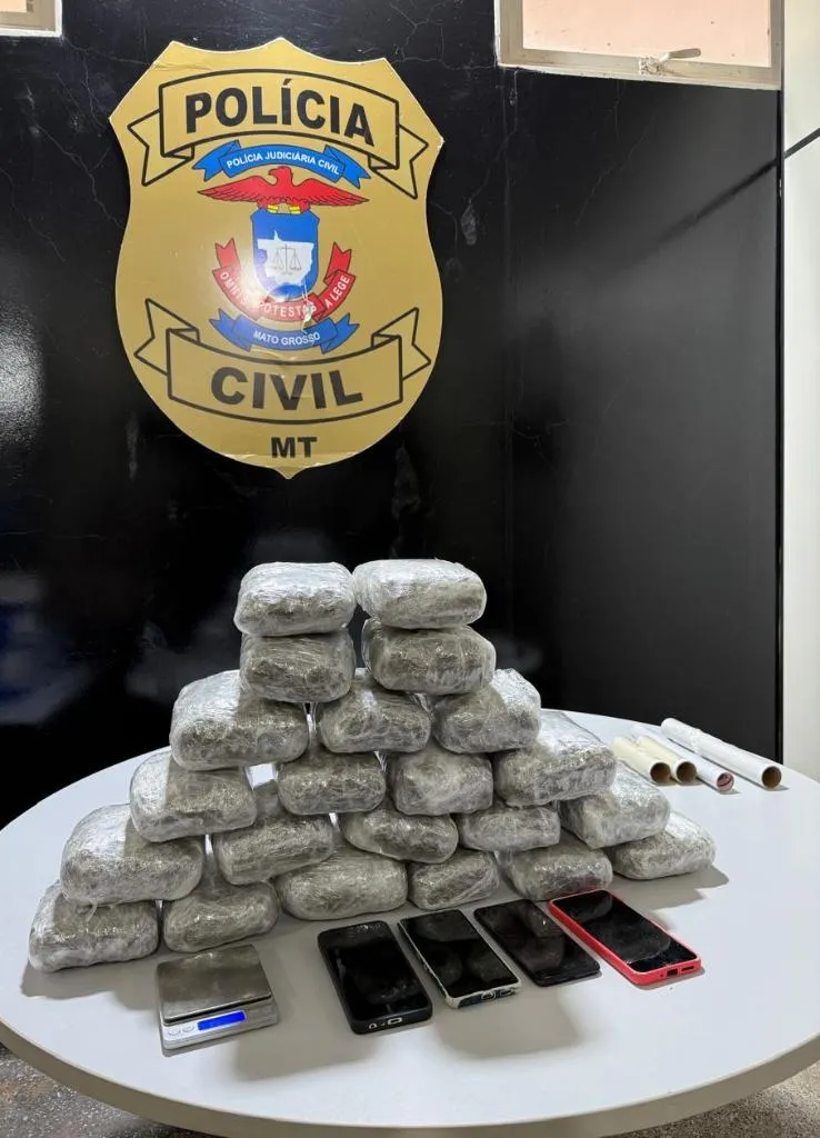 Polícia Civil apreende 22 tabletes de skunk em Cáceres