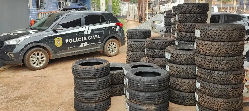 Polícia Civil recupera 67 pneus furtados em Pontes e Lacerda