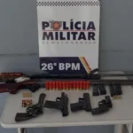 PM apreende seis armas em Santa Rita do Trivelato