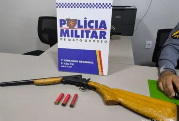 Homem é preso após atirar em vizinho em Sapezal
