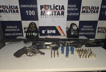 Sete faccionados são presos com armas em Cáceres