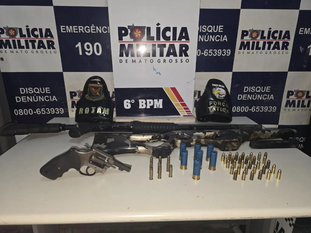 Sete faccionados são presos com armas em Cáceres