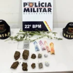 Rotam prende suspeito de facção com drogas em Peixoto de Azevedo