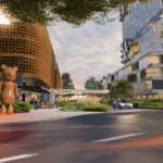 Rua acalmanda conectaParque Sinop e PZ Offices