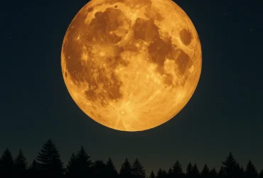 IMAGEM QUE ILUSTRA A LUA ENORME NO CÉU