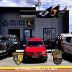 Operação conjunta com apoio do sistema “Vigia Mais MT” resultou na interceptação de uma Saveiro Cross vermelha, produto de roubo em Maringá (PR), às margens da MT-338
