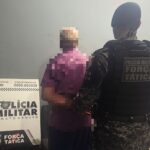 Suspeito foi localizado pela equipe na Rua Garapeiras, no bairro Parque do Sol, e encaminhado à delegacia sem apresentar lesões corporais.