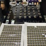 Com o homem, que utilizava tornozeleira eletrônica, os policiais encontraram uma porção de substância análoga à maconha