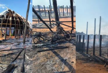 Incêndio destrói aldeia indígena em Querência, MT