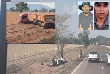 Evaldo Oliveira de Souza, de 30 anos, e Jeferson Vicente de Oliveira, de 28, ficaram presos nas ferragens após a batida; causas do acidente serão investigadas pela Polícia Civil