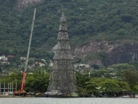 Lagoa recebe nova árvore de Natal em grande retorno