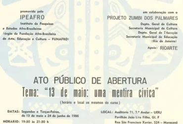 Cartazes históricos do movimento negro serão digitalizados e exibidos