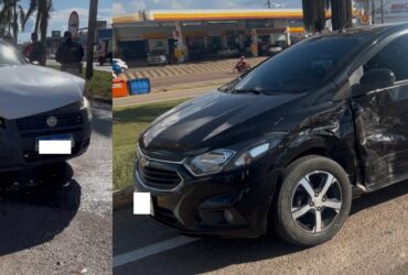 Colisão entre dois veículos interdita trecho da BR-163 e causa congestionamento em Lucas do Rio Verde