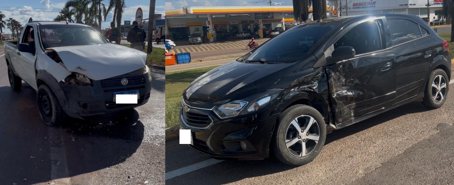 Colisão entre dois veículos interdita trecho da BR-163 e causa congestionamento em Lucas do Rio Verde