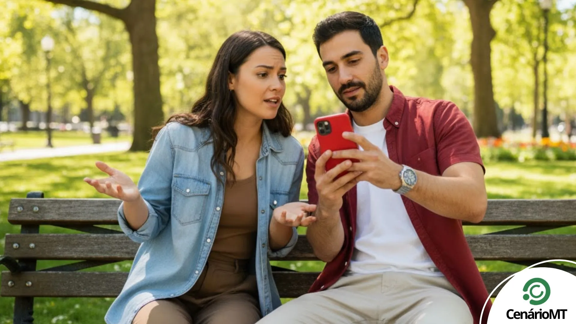 Casal em clima de ciúmes