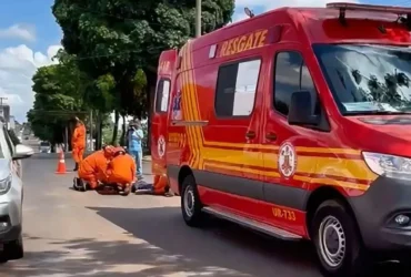 Acidente deixa motociclista ferido em Tangará da Serra