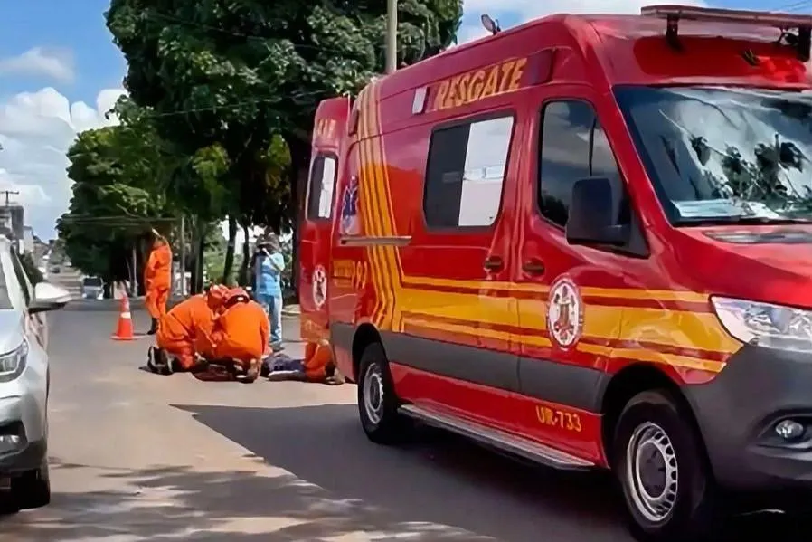 Acidente deixa motociclista ferido em Tangará da Serra
