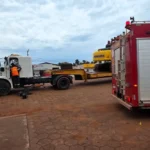 Bombeiros controlam incêndio em caminhão em posto de Confresa
