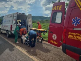 Bombeiros atendem vítima de acidente na BR-158 em Confresa