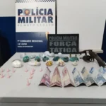 Força Tática prende faccionado com drogas e arma em Barra do Bugres