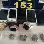 Ocorrências registradas incluíram flagrante de tráfico, acidente de trânsito, perturbação do sossego e ações preventivas de patrulhamento em vários bairros da cidade