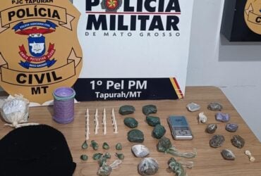 Jovem de 19 anos foi detido com cocaína, pasta-base e maconha; quarto usado pelo irmão também continha entorpecentes