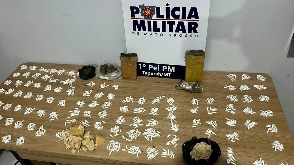 PM apreende mais de 1,1 mil porções de drogas em Tapurah