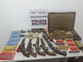 PM prende suspeito por tentativa de furto de armas em Tangará da Serra
