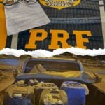 PRF prende dois homens e apreende mercúrio e 250 litros de diesel durante fiscalização na BR-174B, em Pontes e Lacerda (MT)