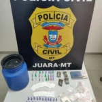 Prisão por tráfico de drogas em Juara durante operação da Polícia Civil