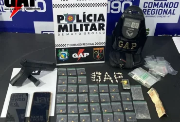 PM prende trio com drogas e simulacro em Barra do Garças