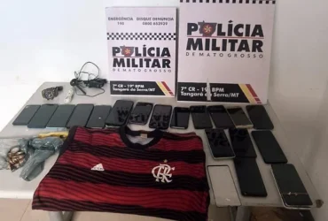 PM recupera 20 celulares e prende suspeito de furtos em Tangará