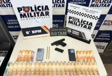 Rotam prende suspeito por porte ilegal de arma de fogo em Cáceres