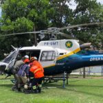 Trabalhador de 46 anos sofreu fratura exposta por esmagamento ao ficar com a perna presa em equipamento de silo; Águia 03 realizou o transporte aéreo até Sorriso