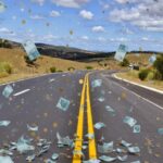 estrada com dinheiro