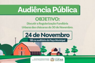 Audiência Pública sobre a Regularização Fundiária da Comunidade 30 de novembro acontece hoje (24)