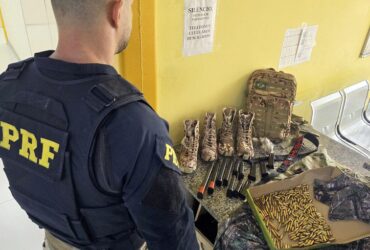 PRF prende dupla de facção criminosa que tentava deixar o Rio com arma e munições - Divulgação