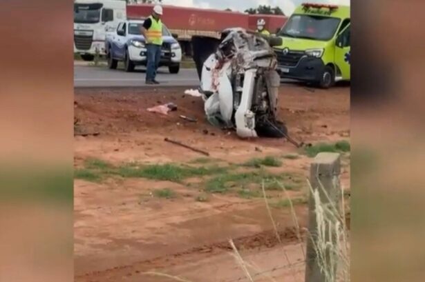 Colisão entre caminhão e automóvel deixa uma pessoa morta na BR-163, em Sorriso