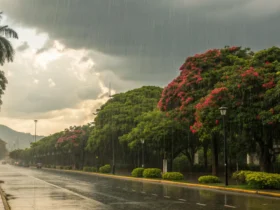 Pontes e Lacerda tem domingo nublado e chuva