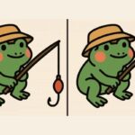 Um olho de diamante? Prove isso! Encontre 3 diferenças na imagem com o sapo pescador