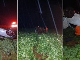 Capotamento é registrado na MT-249 em Nova Mutum; veículo é encontrado sem ocupantes