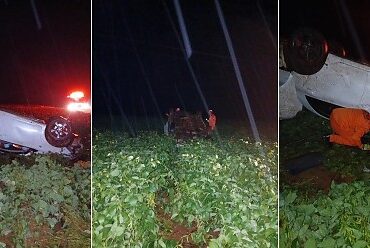 Capotamento é registrado na MT-249 em Nova Mutum; veículo é encontrado sem ocupantes