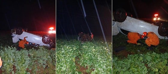 Capotamento é registrado na MT-249 em Nova Mutum; veículo é encontrado sem ocupantes