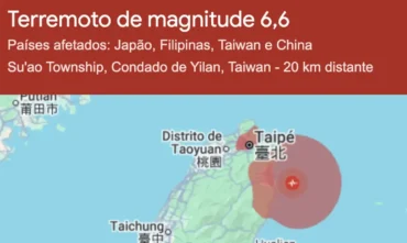 Terremoto de magnitude 7,0 atinge taipé e assusta moradores