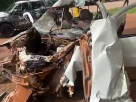 Gravíssimo acidente entre picape e caminhão deixa quatro feridos graves na MT-270, em Rondonópolis