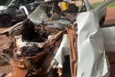 Gravíssimo acidente entre picape e caminhão deixa quatro feridos graves na MT-270, em Rondonópolis