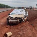 Condutor de picape colidiu possivelmente na traseira de um veículo pesado; vítima morreu no local e perícia foi acionada